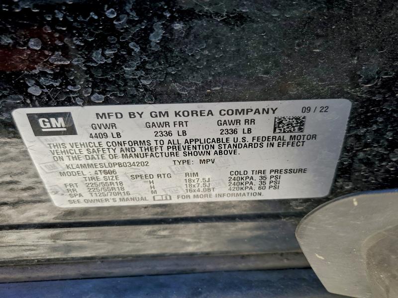 2023 Buick Encore Gx მანქანა იყიდება აუქციონზე, vin: KL4MMESL0PB034202, აუქციონის ნომერი: 96364215