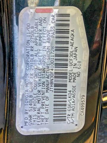 Продажа на аукционе авто 2001 Lexus Ls 430, vin: JTHBN30F410011728, номер лота: 97671915