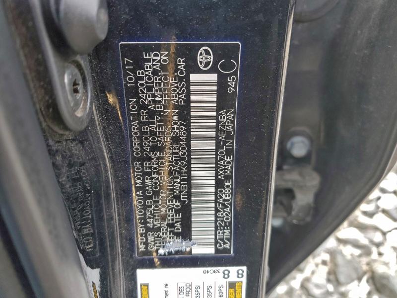 Aukcja sprzedaży 2018 Toyota Camry, vin: JTNB11HK9J3044897, numer aukcji: 96457075