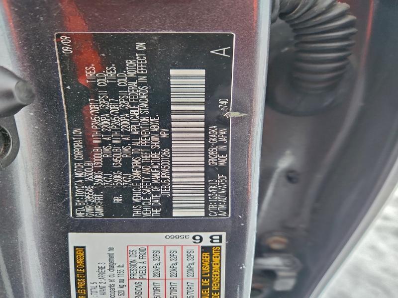 2010 Toyota 4runner Sr მანქანა იყიდება აუქციონზე, vin: JTEBU5JR9A5001266, აუქციონის ნომერი: 99122205