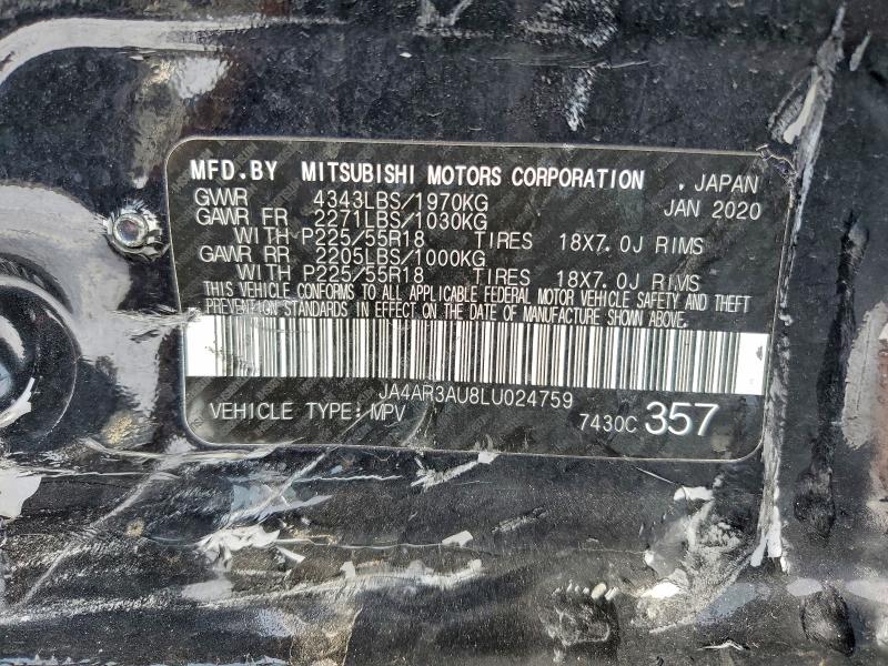 Aukcja sprzedaży 2020 Mitsubishi Outlander Sport, vin: JA4AR3AU8LU024759, numer aukcji: 96081465