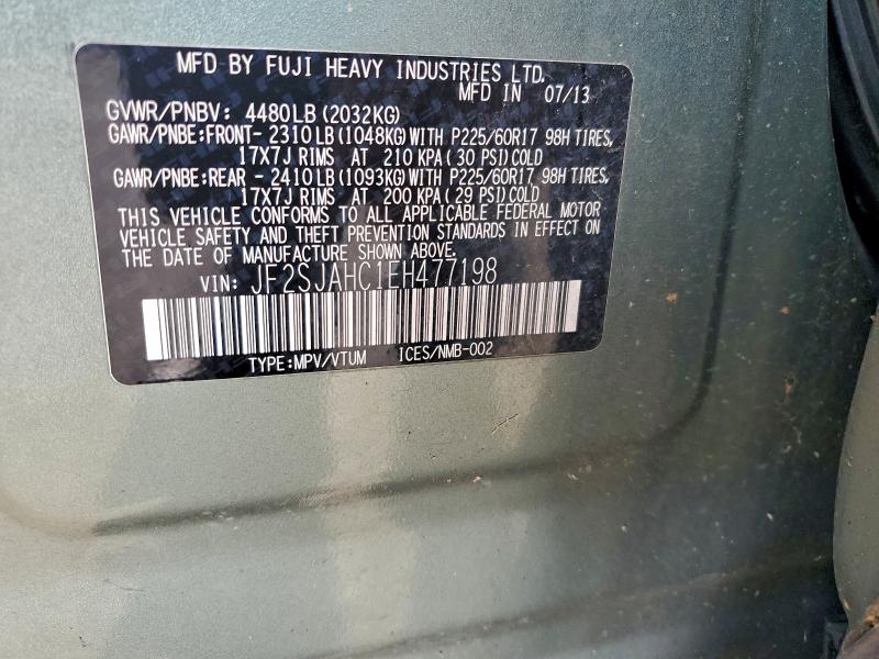 Aukcja sprzedaży 2014 Subaru Forester, vin: JF2SJAHC1EH477198, numer aukcji: 94776355