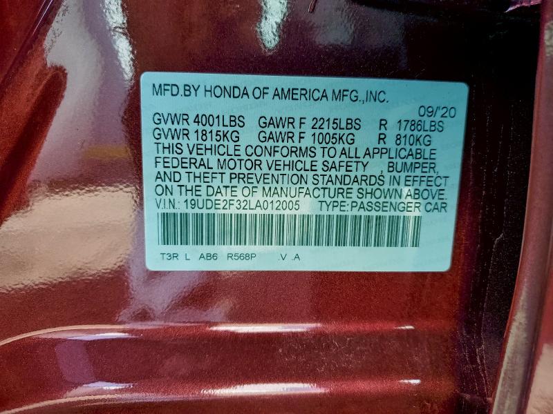 Aukcja sprzedaży 2020 Acura Ilx, vin: 19UDE2F32LA012005, numer aukcji: 95086905