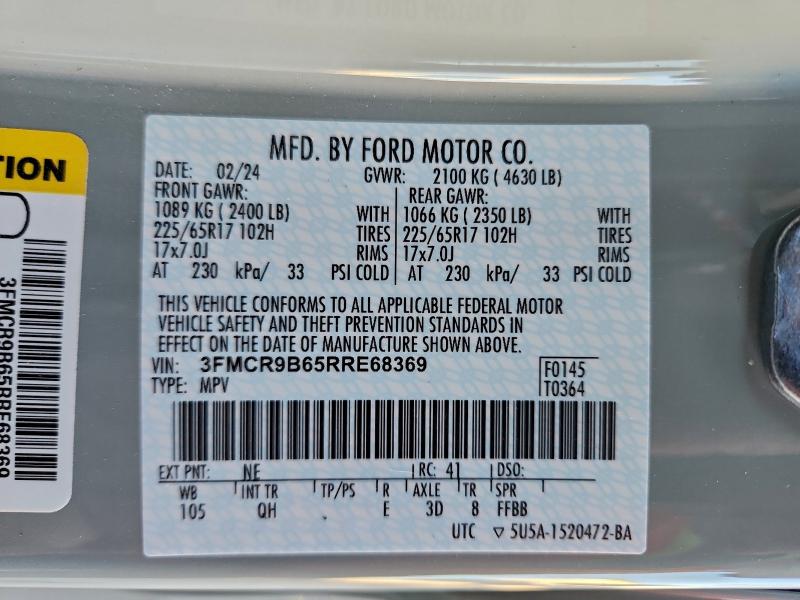 Продажа на аукционе авто 2024 Ford Bronco Spo, vin: 3FMCR9B65RRE68369, номер лота: 93497245
