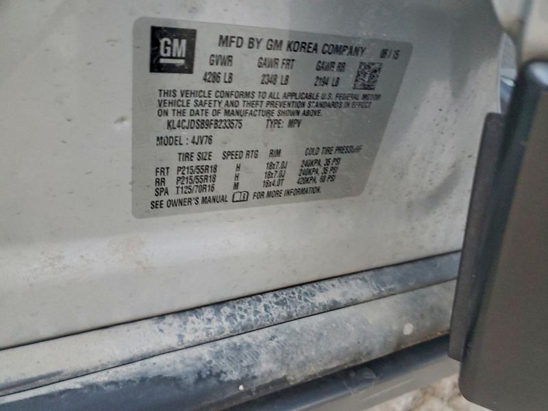 Продажа на аукционе авто 2015 Buick Encore, vin: KL4CJDSB9FB233575, номер лота: 96243345