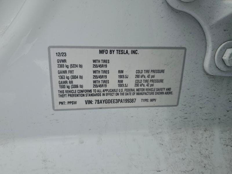 97729375 :رقم المزاد ، 7SAYGDEE3PA199387 vin ، 2023 Tesla Model Y مزاد بيع