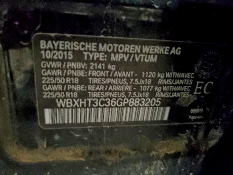 Продажа на аукционе авто 2016 Bmw X1, vin: WBXHT3C36GP883205, номер лота: 94976935