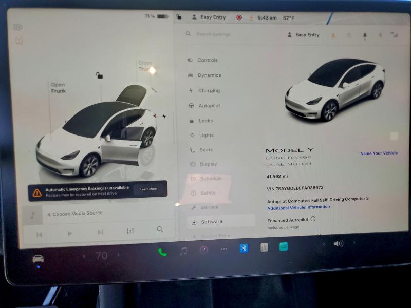 Aukcja sprzedaży 2023 Tesla Model Y, vin: 7SAYGDEE0PA038673, numer aukcji: 94800995
