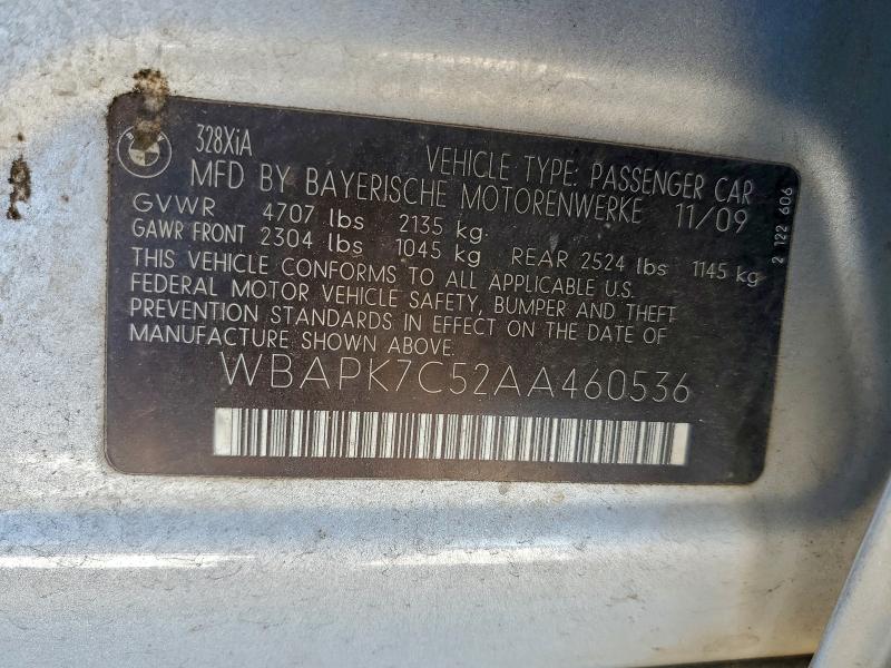 Продаж на аукціоні авто 2010 Bmw 328, vin: WBAPK7C52AA460536, номер лоту: 96790645