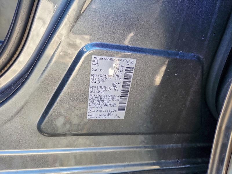 Aukcja sprzedaży 2020 Infiniti Qx60, vin: 5N1DL0MN3LC533120, numer aukcji: 95023665