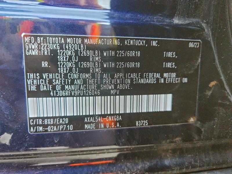 Aukcja sprzedaży 2023 Toyota Rav4 Limit, vin: 4T3D6RFV9PU126046, numer aukcji: 98182695
