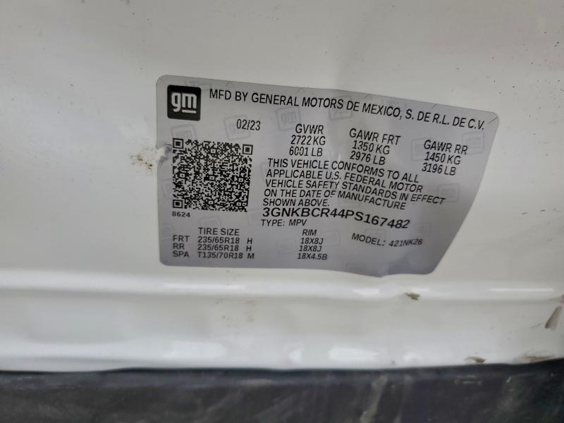 96577205 :رقم المزاد ، 3GNKBCR44PS167482 vin ، 2023 Chevrolet Blazer مزاد بيع