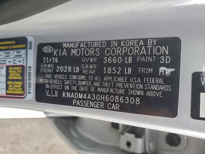 Продажа на аукционе авто 2017 Kia Rio, vin: KNADM4A30H6086308, номер лота: 96821185