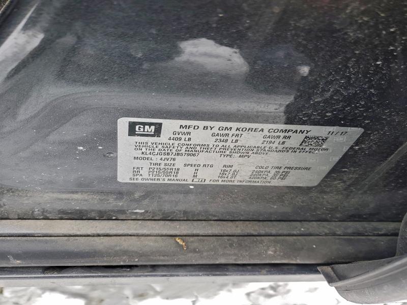 96631575 :رقم المزاد ، KL4CJGSB7JB579067 vin ، 2018 Buick Encore مزاد بيع