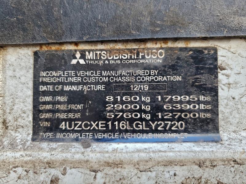 Продаж на аукціоні авто 2020 Mitsuifuso Fe, vin: 4UZCXE116LGLY2720, номер лоту: 53327476
