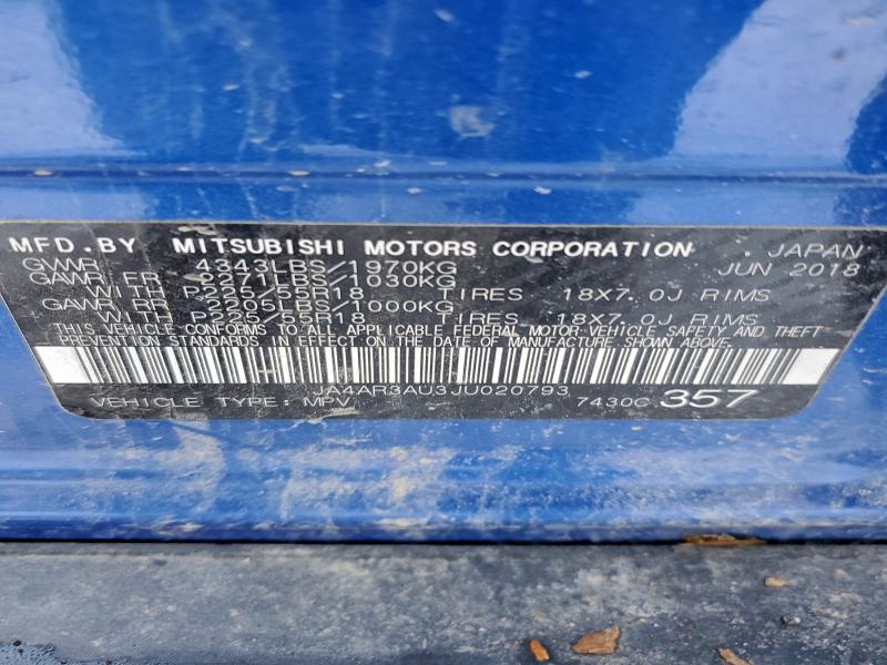 Продаж на аукціоні авто 2018 Mitsubishi Outlander Sport, vin: JA4AR3AU3JU020793, номер лоту: 96818625