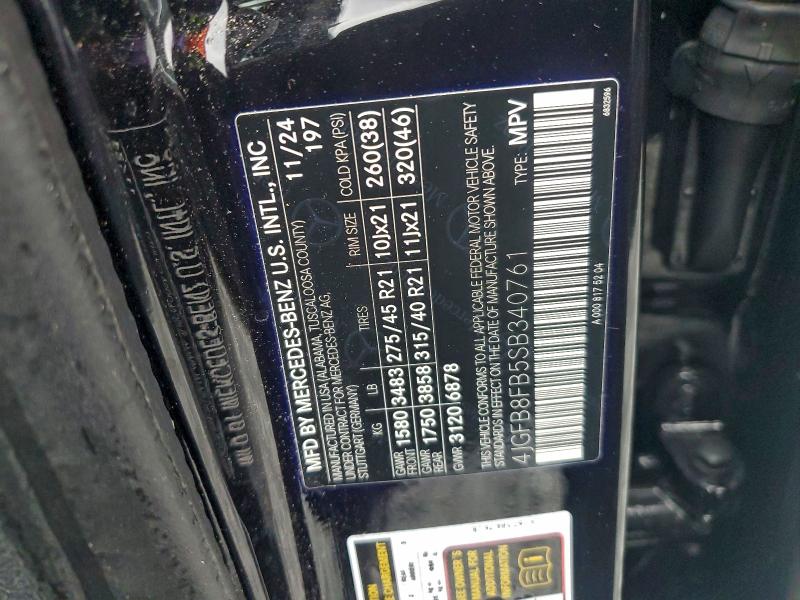 95323755 :رقم المزاد ، 4JGFB8FB5SB340761 vin ، 2025 Mercedes-benz Gle 580 4m مزاد بيع