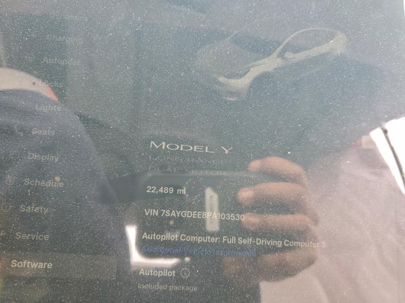 Aukcja sprzedaży 2023 Tesla Model Y, vin: 7SAYGDEE8PA103530, numer aukcji: 96836715