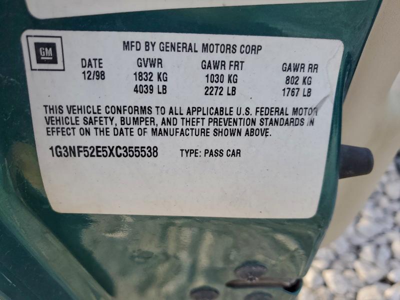 95744585 :رقم المزاد ، 1G3NF52E5XC355538 vin ، 1999 Oldsmobile Alero مزاد بيع