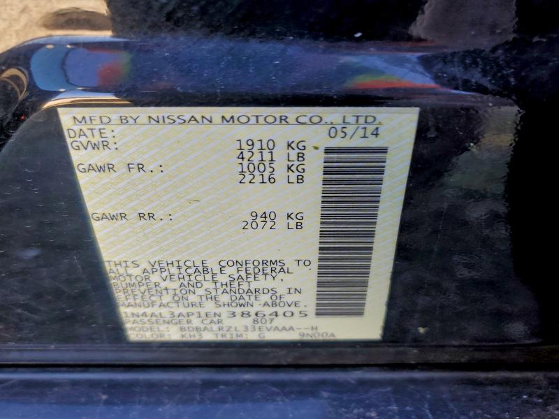 Aukcja sprzedaży 2014 Nissan Altima 2.5, vin: 1N4AL3AP1EN386405, numer aukcji: 98783745