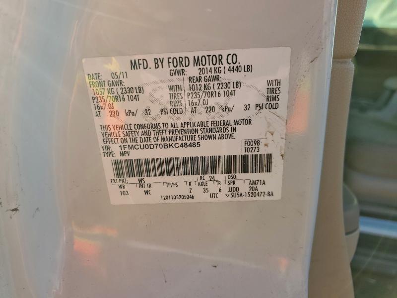 95830285 :رقم المزاد ، 1FMCU0D70BKC48485 vin ، 2011 Ford Escape مزاد بيع