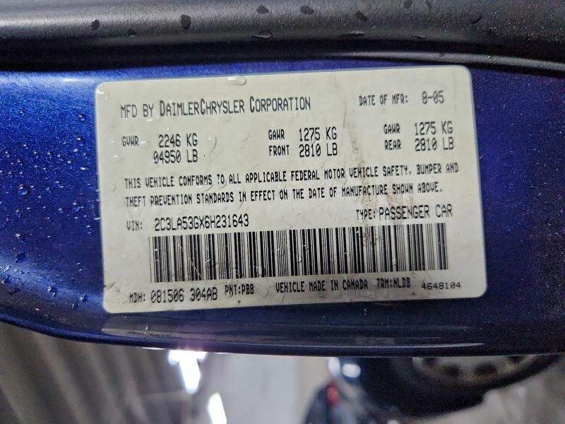 Продажа на аукционе авто 2006 Chrysler 300, vin: 2C3LA53GX6H231643, номер лота: 96194155