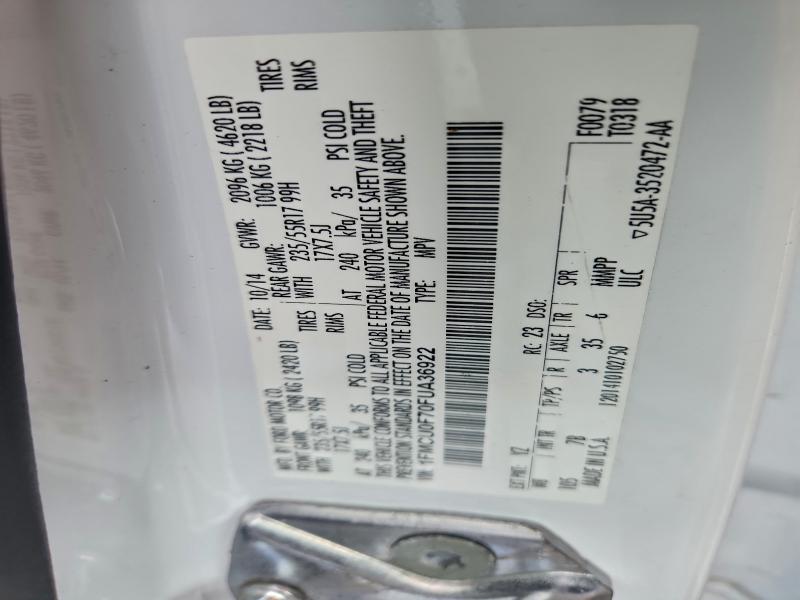 Aukcja sprzedaży 2015 Ford Escape, vin: 1FMCU0F70FUA36922, numer aukcji: 96532645