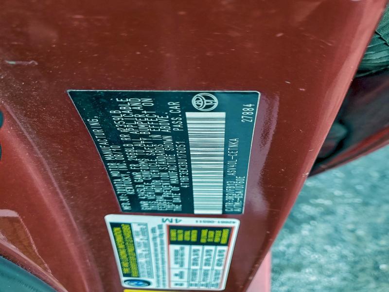 Aukcja sprzedaży 2011 Toyota Camry, vin: 4T1BF3EK3BU176051, numer aukcji: 96721335