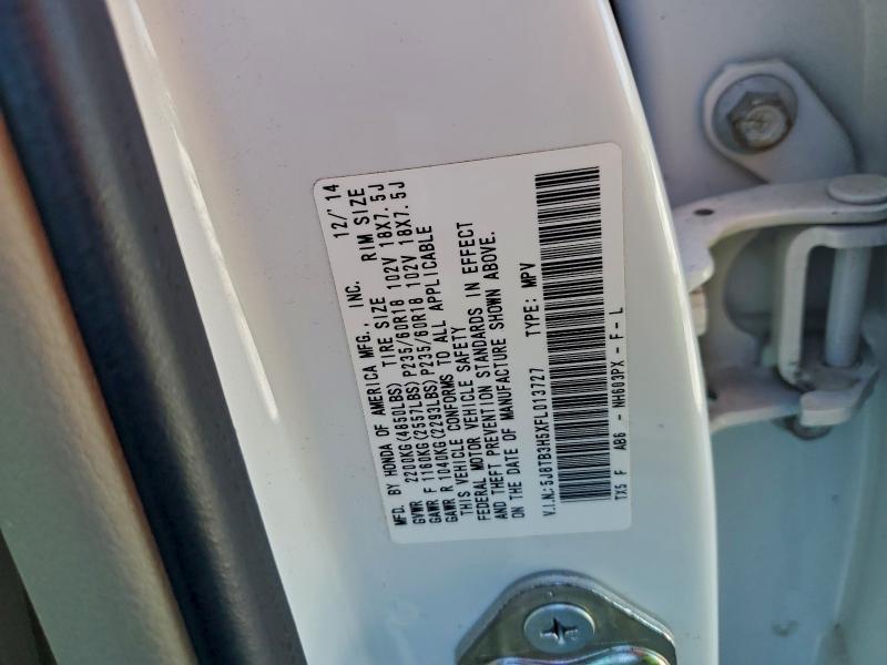 Aukcja sprzedaży 2015 Acura Rdx Techno, vin: 5J8TB3H5XFL013727, numer aukcji: 95336145