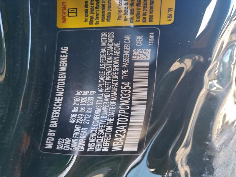 Продаж на аукціоні авто 2023 Bmw 430i, vin: WBA23AT07PCN03354, номер лоту: 94917385
