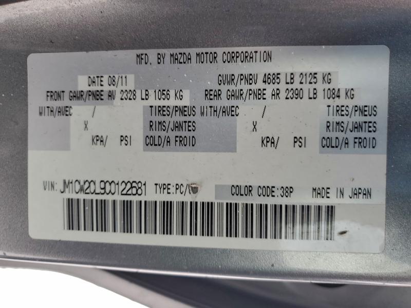 Продаж на аукціоні авто 2012 Mazda 5, vin: JM1CW2CL9C0122681, номер лоту: 94627785