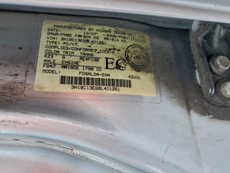 Продаж на аукціоні авто 2008 Nissan Versa, vin: 3N1BC13E68L401261, номер лоту: 96597415