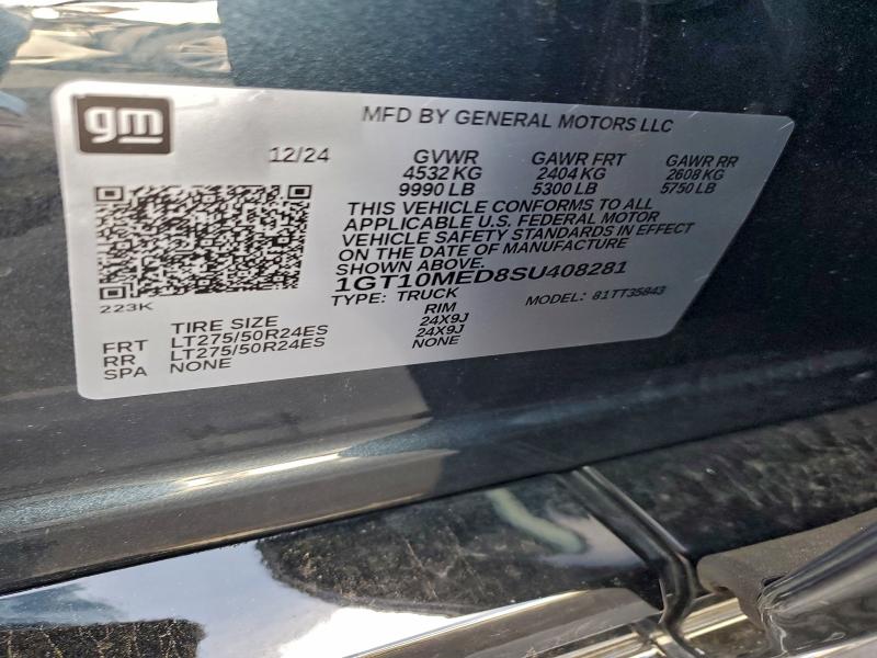 94556555 :رقم المزاد ، 1GT10MED8SU408281 vin ، 2025 Gmc Sierra مزاد بيع