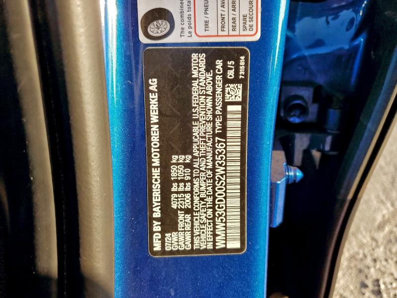 2025 Mini Cooper მანქანა იყიდება აუქციონზე, vin: WMW53GD00S2W35367, აუქციონის ნომერი: 98087585