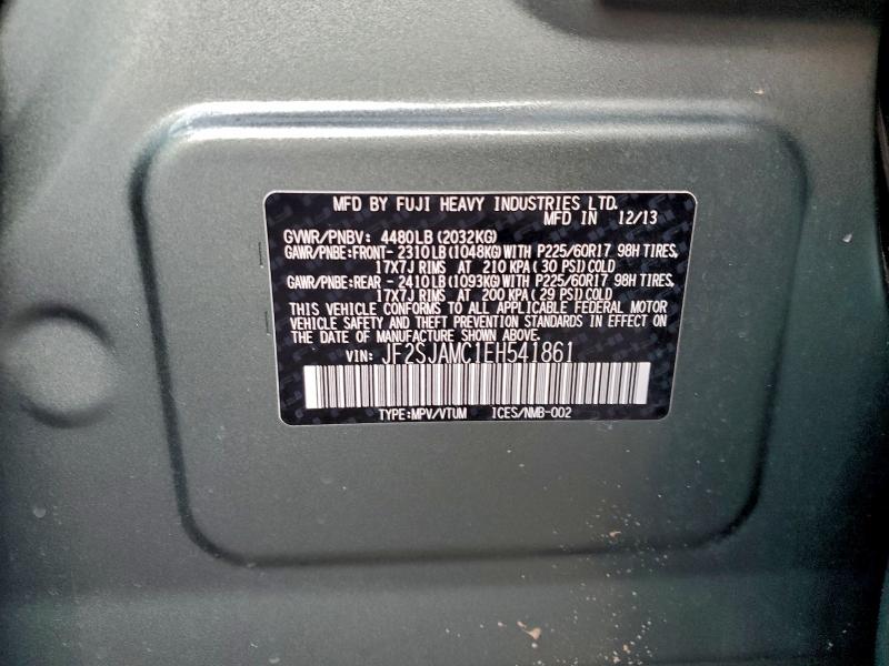 Aukcja sprzedaży 2014 Subaru Forester, vin: JF2SJAMC1EH541861, numer aukcji: 94985265