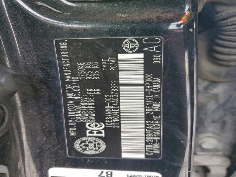 Aukcja sprzedaży 2010 Toyota Corolla Matrix, vin: 2T1KU4EE4AC378872, numer aukcji: 97166495