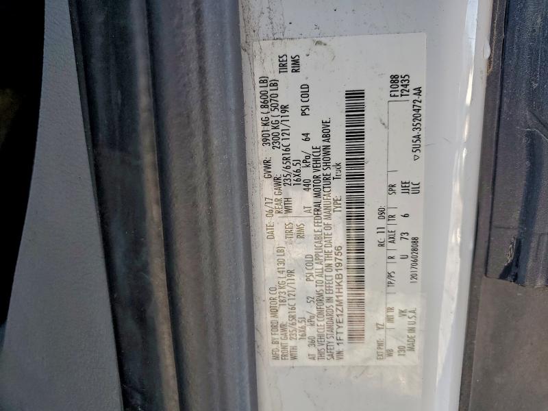 Aukcja sprzedaży 2017 Ford Transit, vin: 1FTYE1ZM1HKB19756, numer aukcji: 95399535
