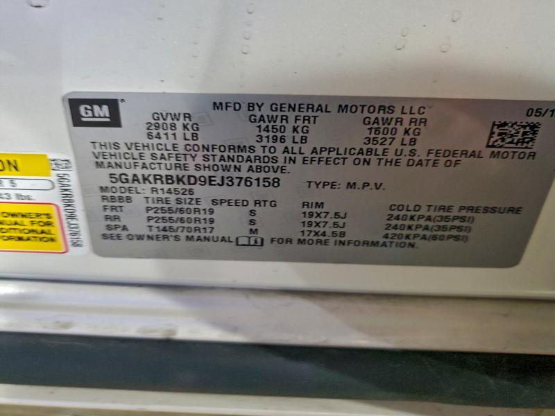 Продаж на аукціоні авто 2014 Buick Enclave, vin: 5GAKRBKD9EJ376158, номер лоту: 95358885