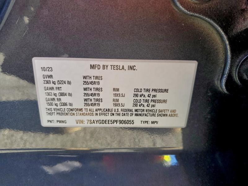 Aukcja sprzedaży 2023 Tesla Model Y, vin: 7SAYGDEE5PF906055, numer aukcji: 92923585