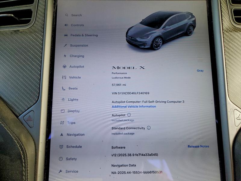Aukcja sprzedaży 2020 Tesla Model X, vin: 5YJXCBE46LF240169, numer aukcji: 95517625