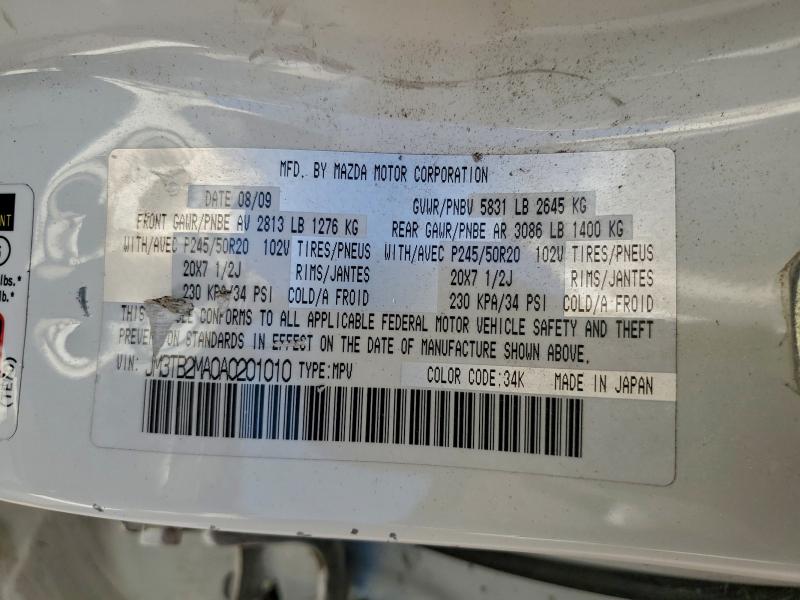 Aukcja sprzedaży 2010 Mazda Cx-9, vin: JM3TB2MA0A0201010, numer aukcji: 95481755