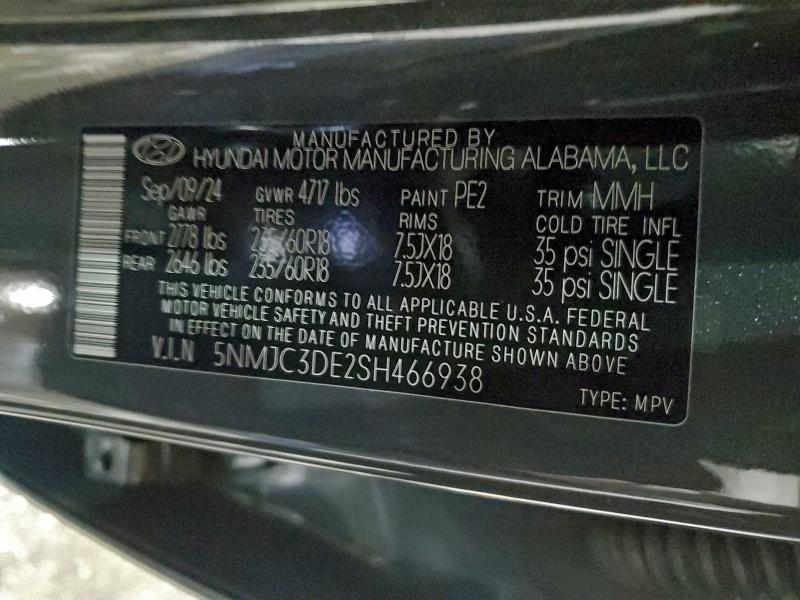 Продаж на аукціоні авто 2025 Hyundai Tucson, vin: 5NMJC3DE2SH466938, номер лоту: 96508925