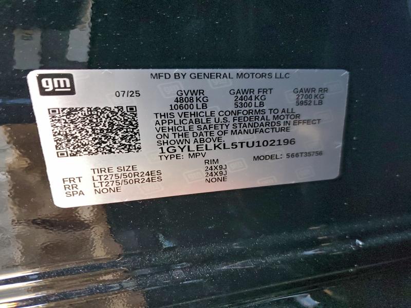 Продажа на аукционе авто 2026 Cadillac Escalade Iq, vin: 1GYLELKL5TU102196, номер лота: 95499645