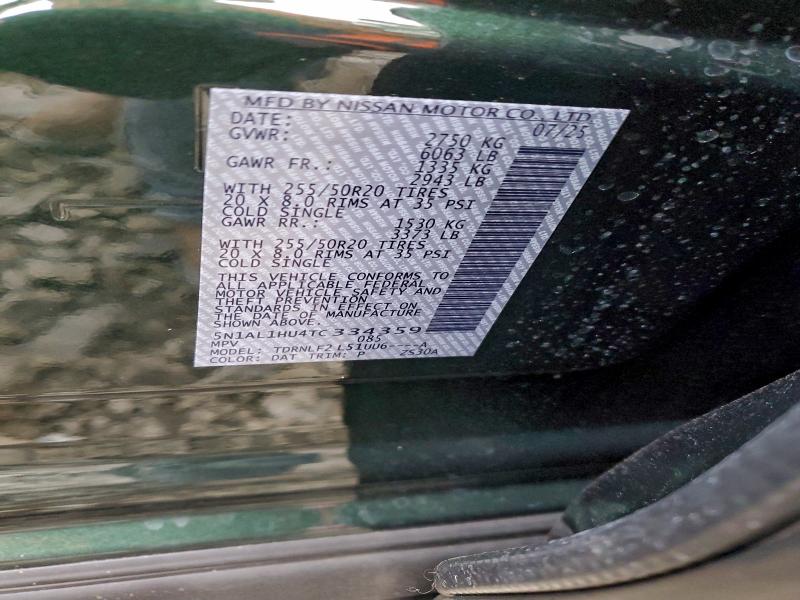 95276085 :رقم المزاد ، 5N1AL1HU4TC334359 vin ، 2026 Infiniti Qx60 Autog مزاد بيع