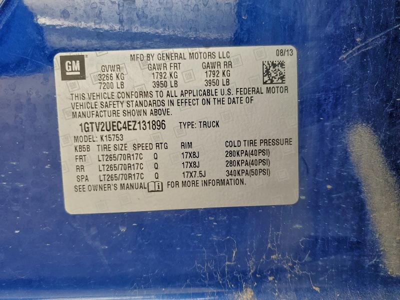 Auction sale of the 2014 Gmc Sierra, vin: 1GTV2UEC4EZ131896, lot number: 96766305