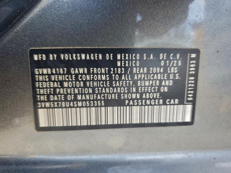94972135 :رقم المزاد ، 3VW5X7BU4SM053355 vin ، 2025 Volkswagen Jetta مزاد بيع