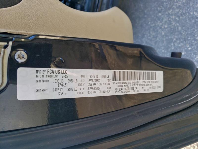 96454745 :رقم المزاد ، 2C4RC1BG2GR147905 vin ، 2016 Chrysler Town & Country مزاد بيع
