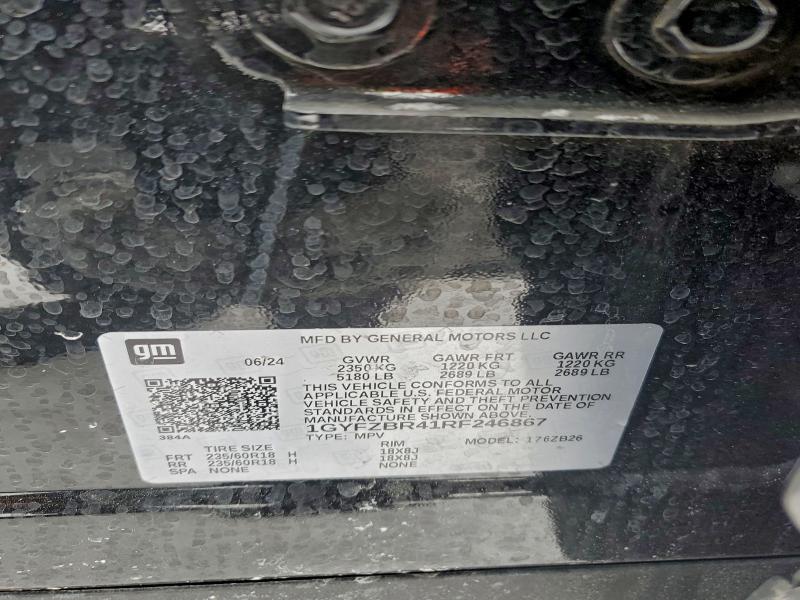 96965265 :رقم المزاد ، 1GYFZBR41RF246867 vin ، 2024 Cadillac Xt4 مزاد بيع