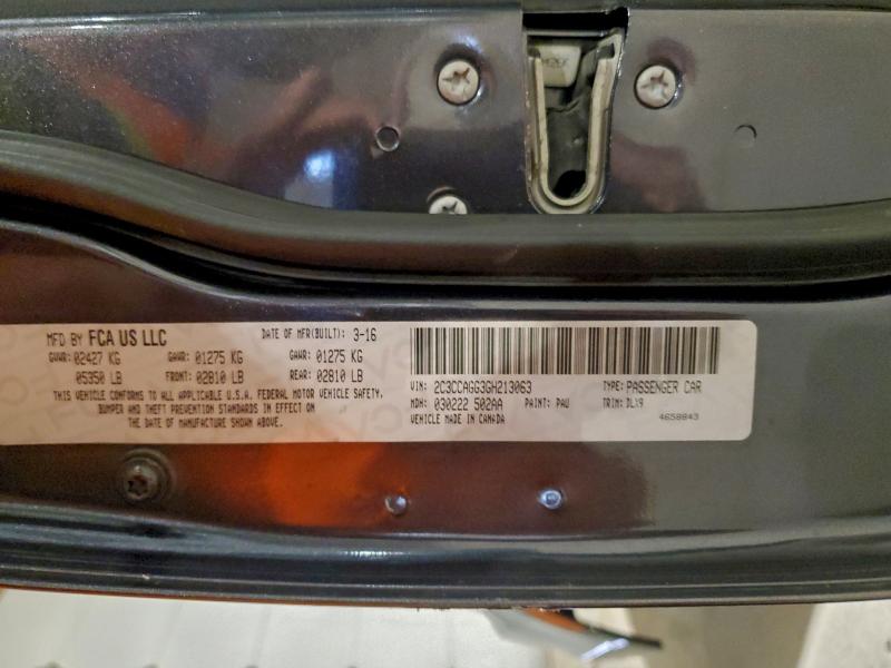 94692145 :رقم المزاد ، 2C3CCAGG3GH213063 vin ، 2016 Chrysler 300 مزاد بيع