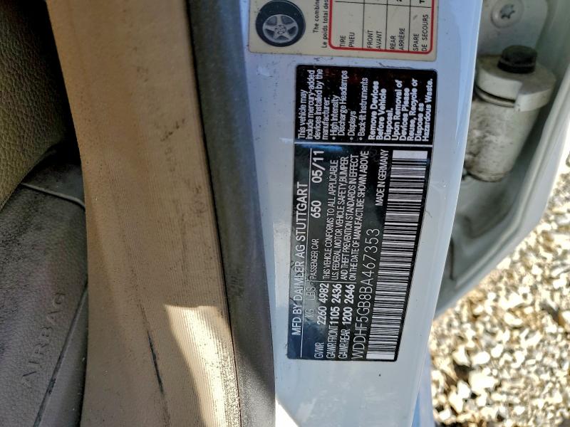 Aukcja sprzedaży 2011 Mercedes-benz E, vin: WDDHF5GB8BA467353, numer aukcji: 97210225